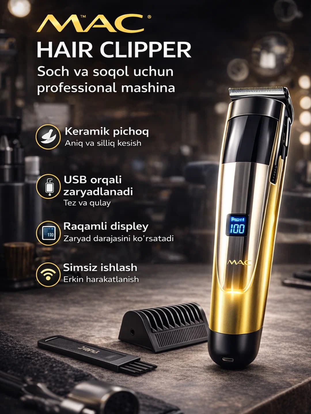 MAC Styler MC-5831 Professional Hair Clipper